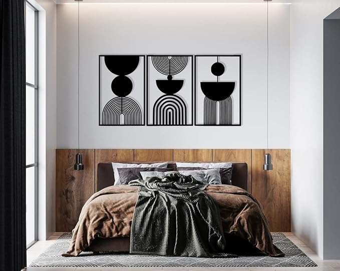 Modern Minimalist Geometric Metal Wall Art for Stylish Interiors