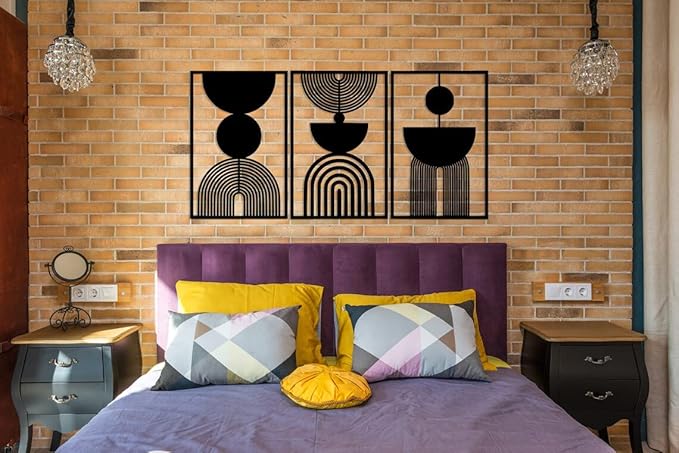 Modern Minimalist Geometric Metal Wall Art for Stylish Interiors