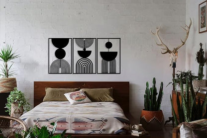 Modern Minimalist Geometric Metal Wall Art for Stylish Interiors